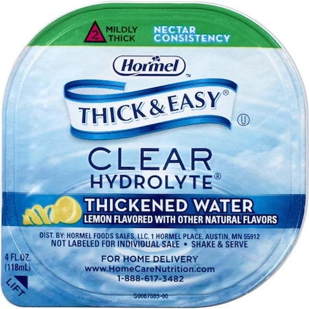 Thick & Easy Hydrolyte Nectar Consistency Lemon Thickened Water, 4oz Cup, 24PK 23061